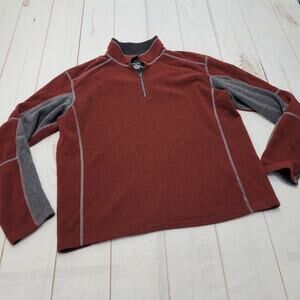 Kuhl Kashmira quarter zip fleece jacket burnt red XL gorpcore